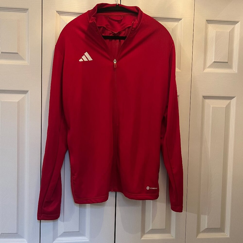 Adidas  Tracksuit 2 PC Set Red White Side Stripes Jogger Pants Jacket